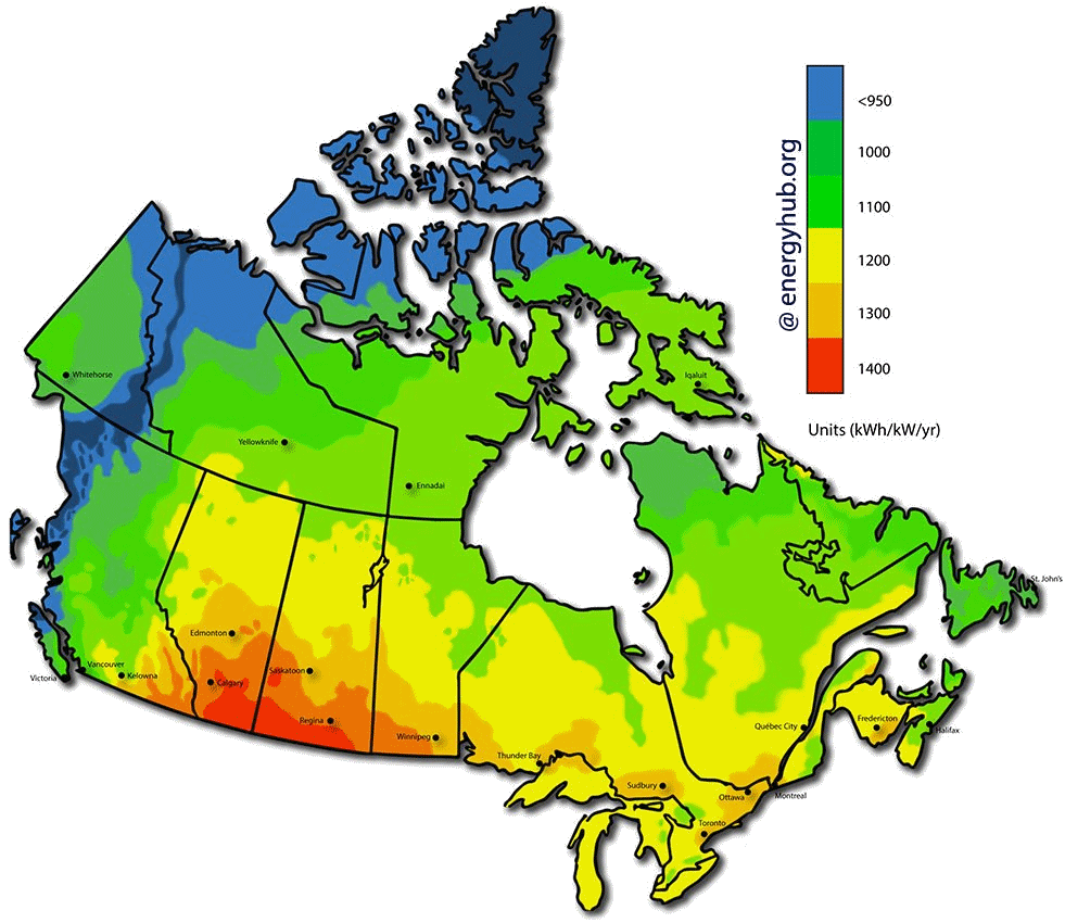 Solar Potential Across Canada